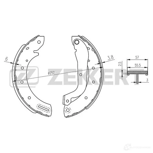 Тормозные колодки ZEKKERT BK-4133 1275137475 X AMZ87