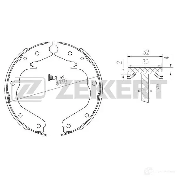 Тормозные колодки ZEKKERT BK-4131 1275137459 A WRM4T