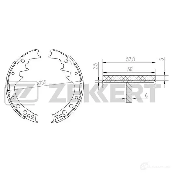 Тормозные колодки ZEKKERT 1275137065 NA 4DVW BK-4118 изображение 0