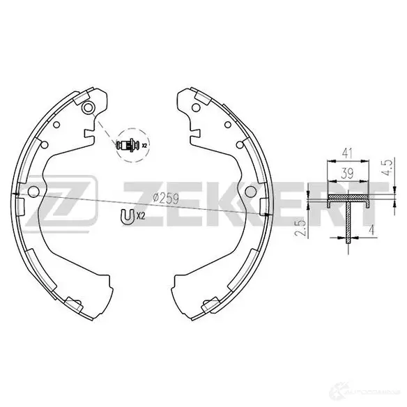 Тормозные колодки ZEKKERT 61 KE2 1334883919 BK-4110