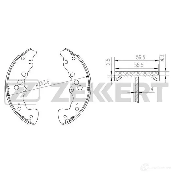 Тормозные колодки ZEKKERT BK-4104 1275136947 4BM5JH S изображение 0