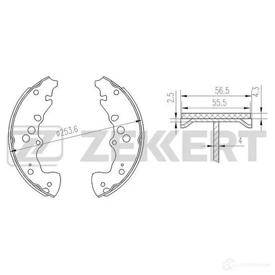 Тормозные колодки ZEKKERT BK-4104 1275136947 4BM5JH S