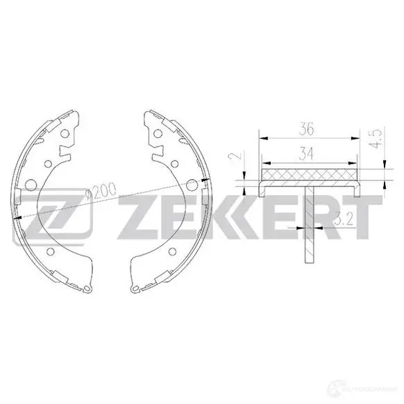 Тормозные колодки ZEKKERT 1275136885 BK-4103 IJD T68 изображение 0