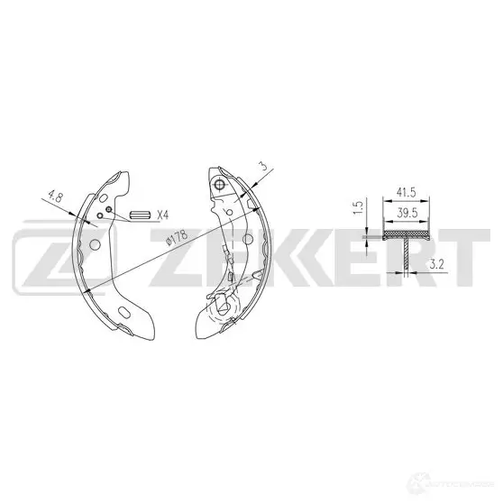 Тормозные колодки ZEKKERT F2UUAY X 1440206419 BK-4066 изображение 0