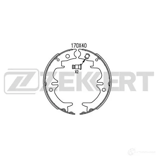 Тормозные колодки ZEKKERT T1K 5JA1 BK-4044 4316100 изображение 0