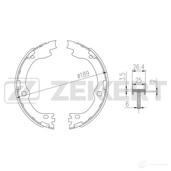 Тормозные колодки ZEKKERT 1440206424 O JHXQ BK-4014 изображение 0