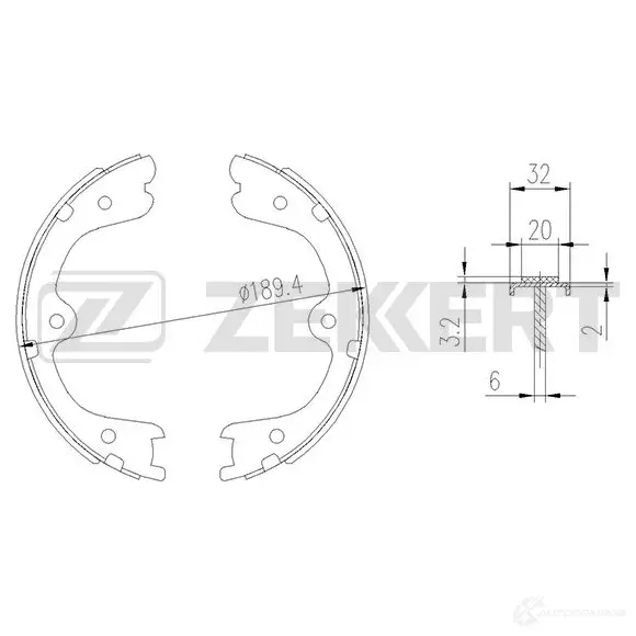Тормозные колодки ZEKKERT 4PP1M XD BK-4011 1440206427 изображение 0