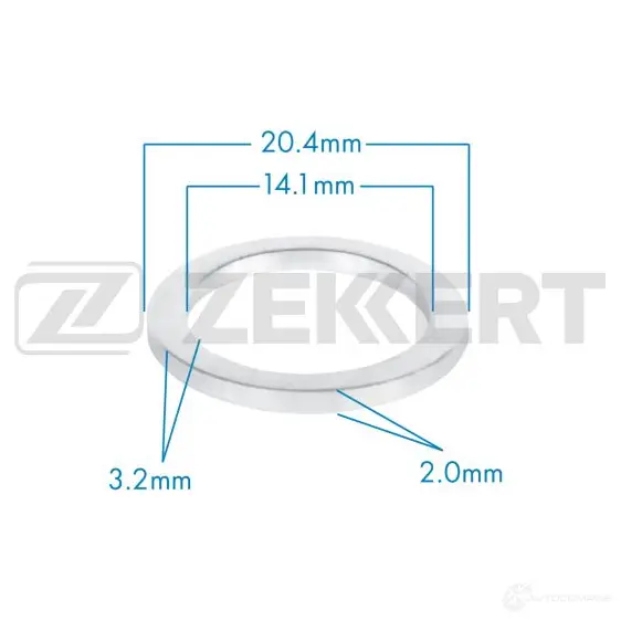 Прокладка сливной пробки ZEKKERT 1440206738 BE-3666 5D 36X изображение 0