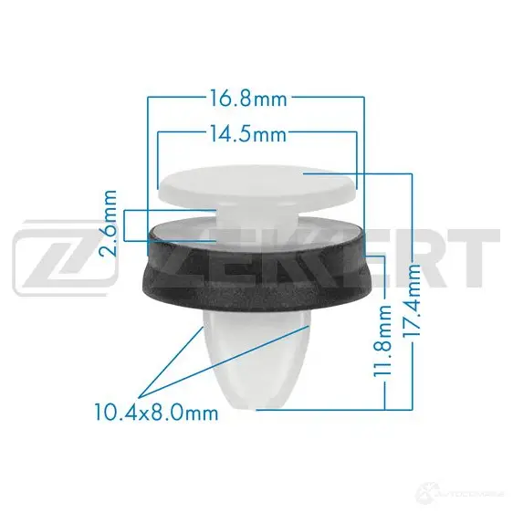 Клипса ZEKKERT K OZ60PR 1440206875 BE-3556