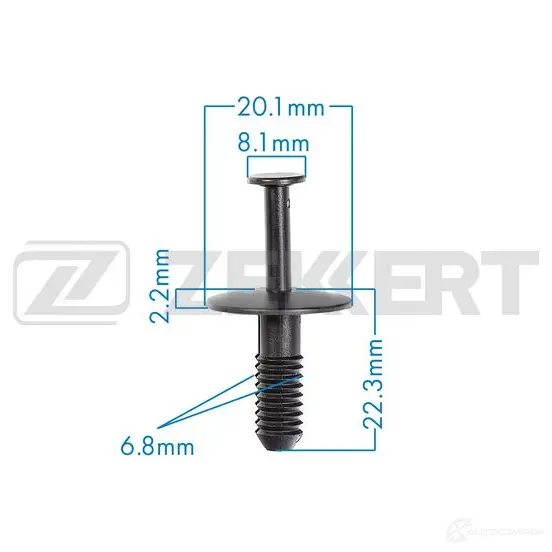 Клипса ZEKKERT 1440206888 BE-3545 CIV BYOW