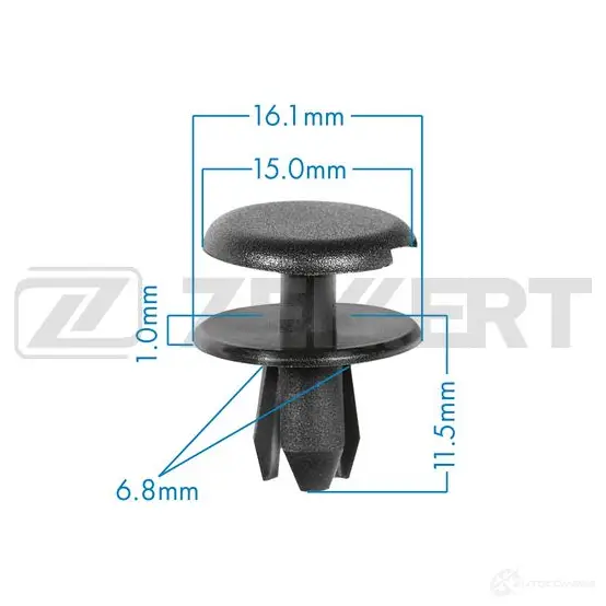 Клипса ZEKKERT BE-3535 0UYM2 4B 1440206899