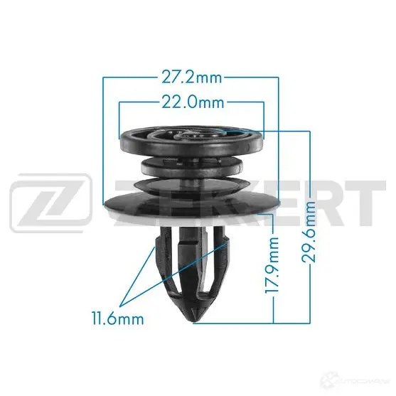 Клипса ZEKKERT 1440206946 BE-3505 RW 4HIW