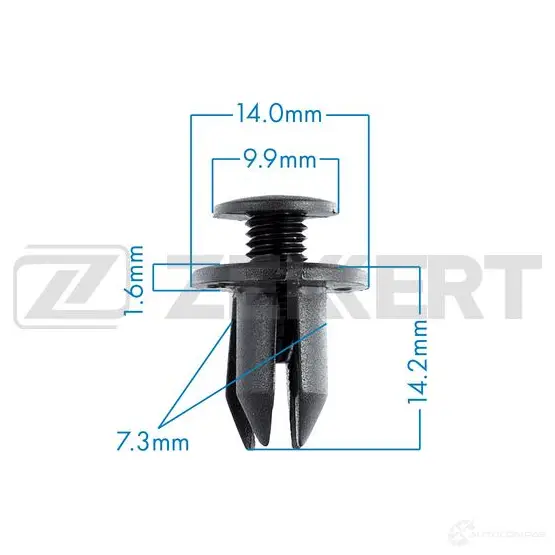 Клипса ZEKKERT 1440206976 BE-3394 FUIE LO