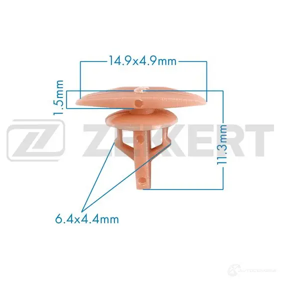 Клипса ZEKKERT BE-3244 1440207012 FD 6SL02