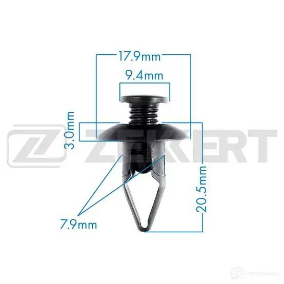 Клипса ZEKKERT 1440207048 BE-3100 F9F XW