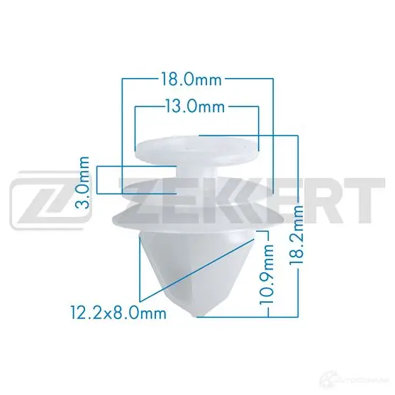 Клипса ZEKKERT 1440207058 BE-3063 I5ML EA