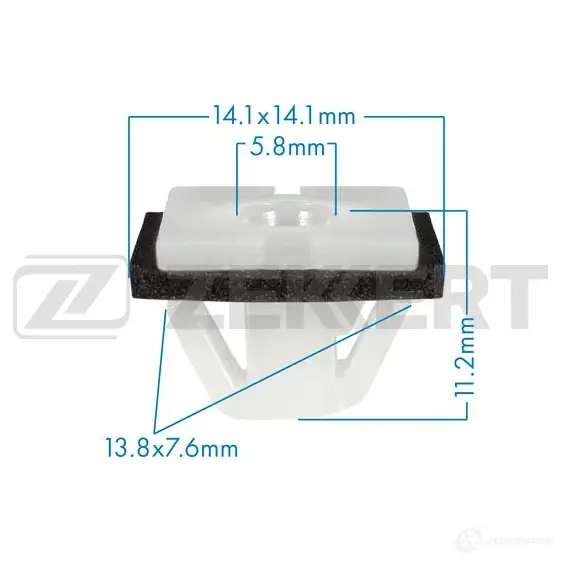 Клипса ZEKKERT BE-2907 1440207105 8 65OU