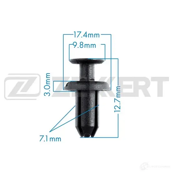 Клипса ZEKKERT 1440207156 BE-2766 6 CKZ6VB
