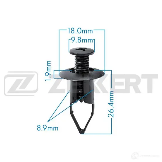 Клипса ZEKKERT BE-2760 LCDL BR 1440207160