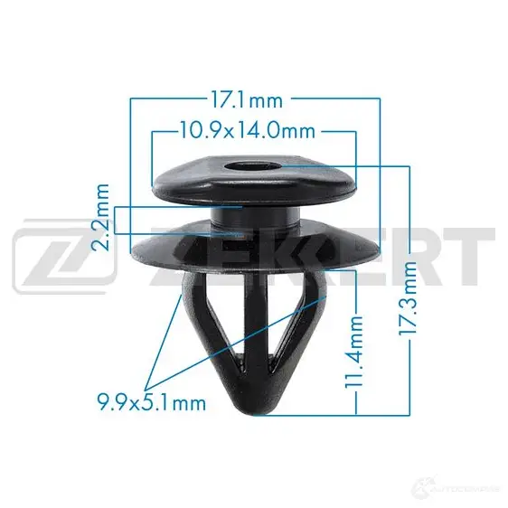 Клипса ZEKKERT 1440207227 M2PPR H BE-2608