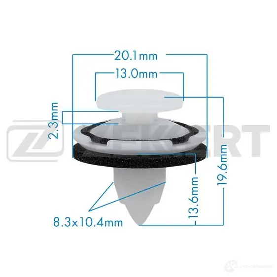 Клипса ZEKKERT 1440207256 7KF51 G BE-2537