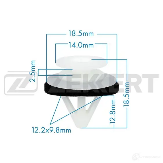 Клипса ZEKKERT U6K 5V 1440207277 BE-2503