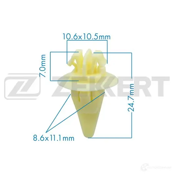 Клипса ZEKKERT OVOB H 1440207280 BE-2501