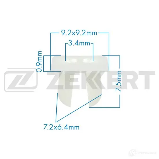 Клипса ZEKKERT 1440207335 NBKVE9 7 BE-2270