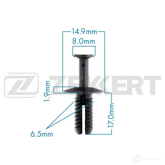 Клипса ZEKKERT 1440207365 6Z4I J8F BE-2203 изображение 0