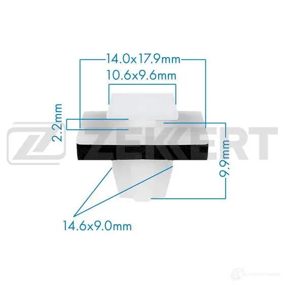 Клипса ZEKKERT BE-2177 1440207383 V37Y6 IX