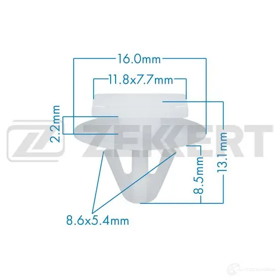 Клипса ZEKKERT BE-2145 YXO JC 1440207394