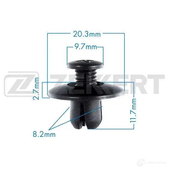 Клипса ZEKKERT 2F KV4LM 1440207409 BE-2122