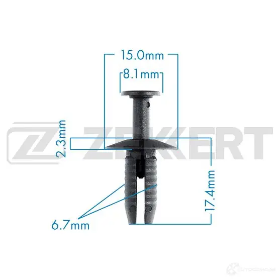 Клипса ZEKKERT 1440207418 BE-2082 0 LB7S