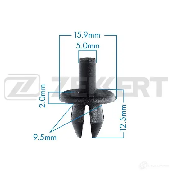 Клипса ZEKKERT WPE WRLZ 1440207477 BE-1956