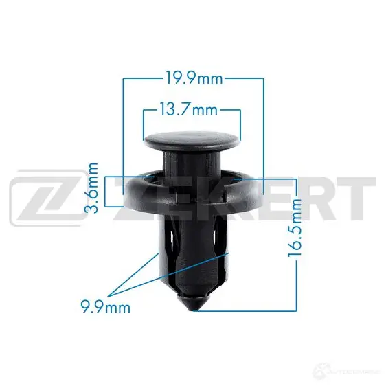 Клипса ZEKKERT P 25F4GO BE-1842 1440207529