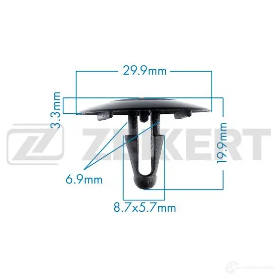 Клипса ZEKKERT 1440207551 BE-1804 A FJS6R2