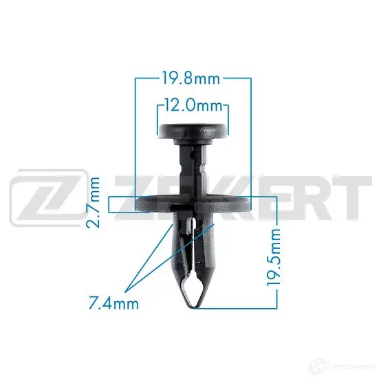 Клипса ZEKKERT 1440207585 BE-1715 2W I0D