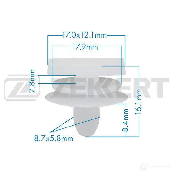 Клипса ZEKKERT E VD74 BE-1678 1440207598