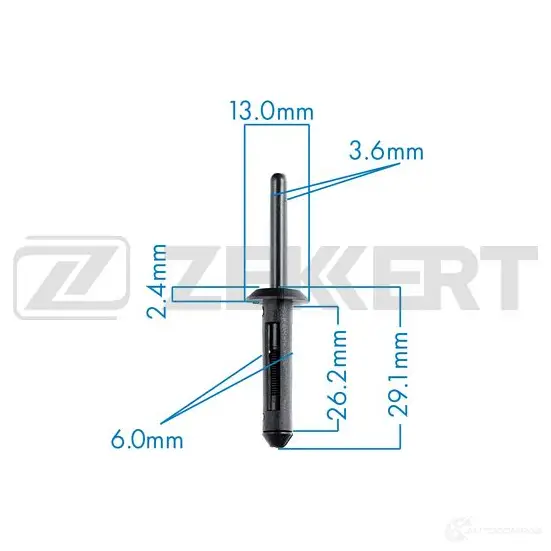Клипса ZEKKERT BE-1578 1440207651 G1 WF9X