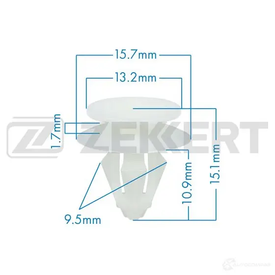 Клипса ZEKKERT X3S8EF Y BE-1541 1440207663