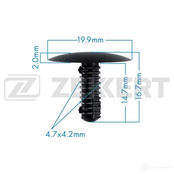 Клипса ZEKKERT 1440207785 HDW BW BE-1255