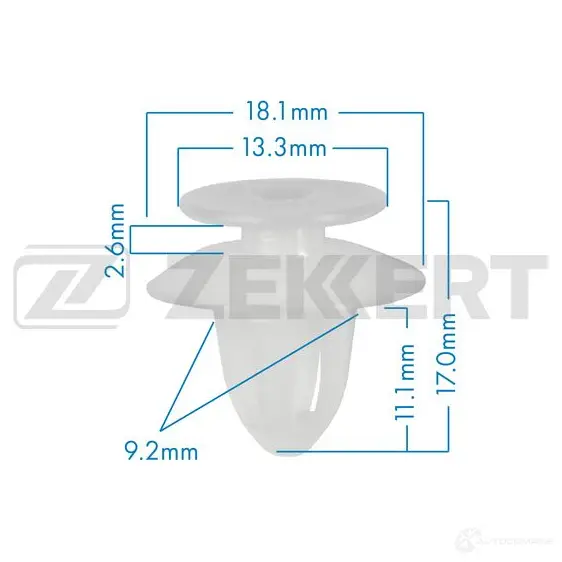 Клипса ZEKKERT 6 KXL2C7 1440207816 BE-1211