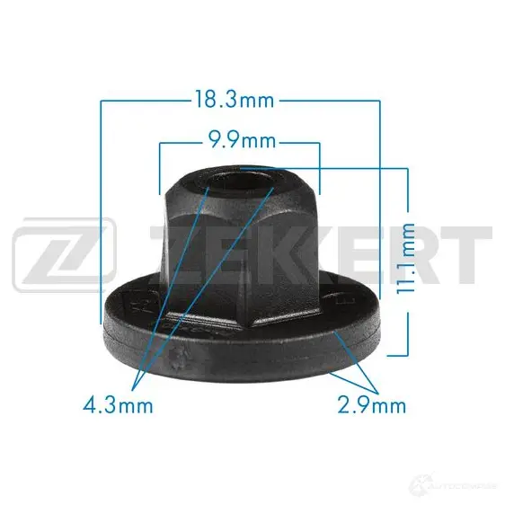 Клипса ZEKKERT 2F 2BOP BE-1202 1440207832