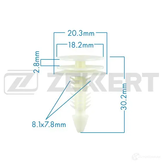 Клипса ZEKKERT 3GGP PNF 1440207854 BE-1139