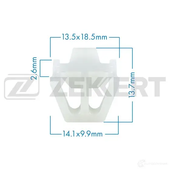 Клипса ZEKKERT 1440207860 TGLT 9RD BE-1127