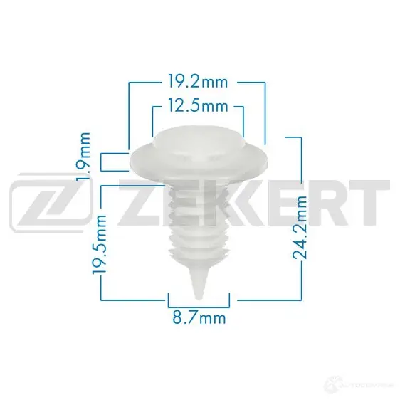 Клипса ZEKKERT 1440207876 BE-1077 8 06RCGJ