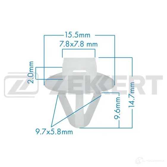Клипса ZEKKERT 1440207929 D LCNP BE-1020