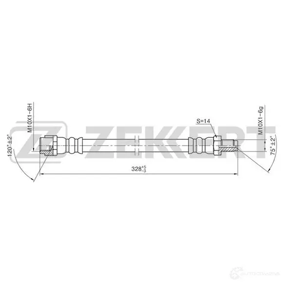 Тормозной шланг ZEKKERT 1440208386 BS-9283 EK N78HY изображение 0