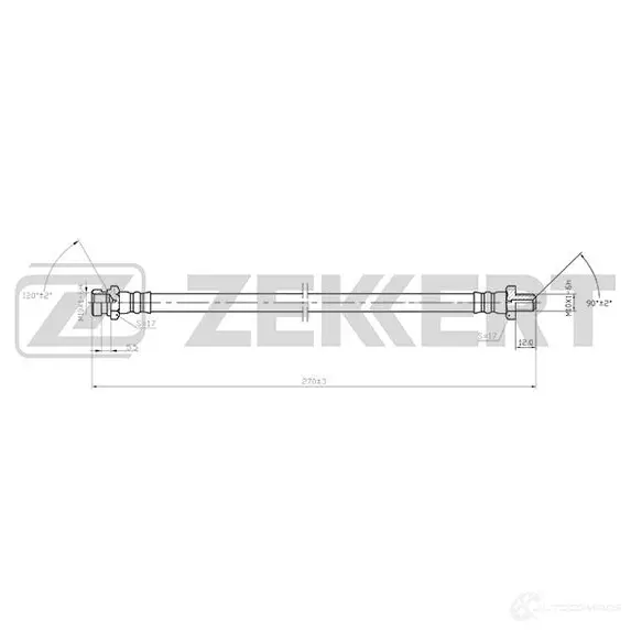 Тормозной шланг ZEKKERT DLGR 9 BS-9412 1440208394 изображение 0