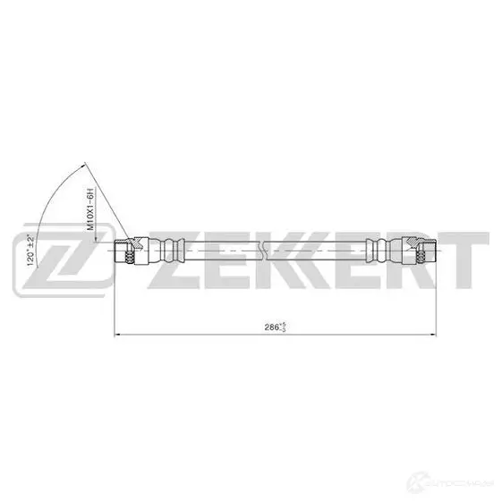 Тормозной шланг ZEKKERT 1440208396 BS-9423 N QBM8QB изображение 0